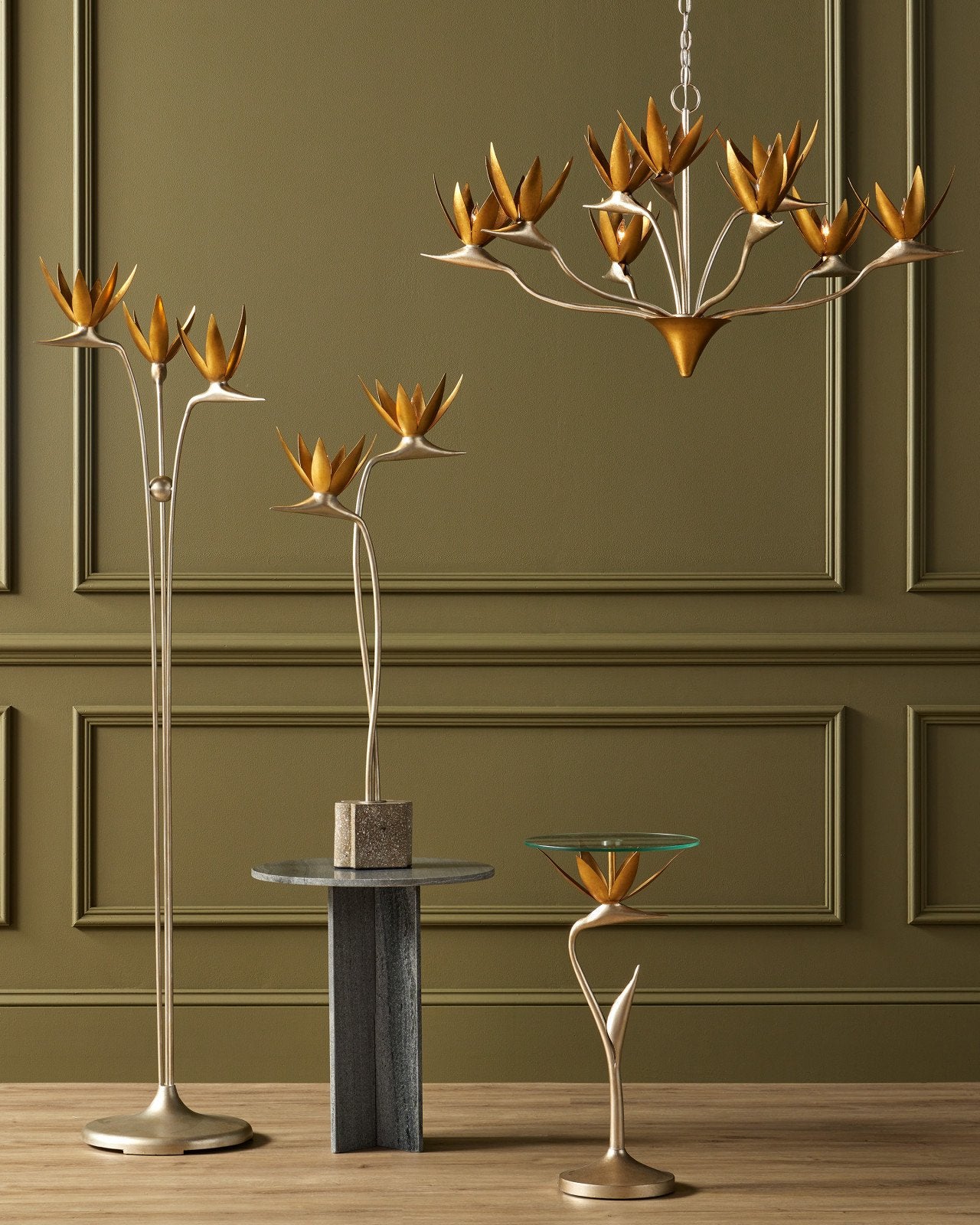 Paradiso Gold & Silver Accent Table